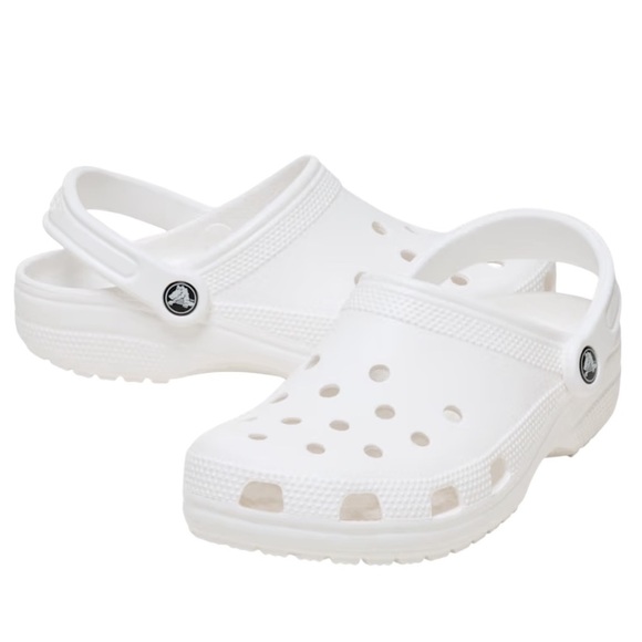 Crocs White Classic Clogs - Picture 1 of 11